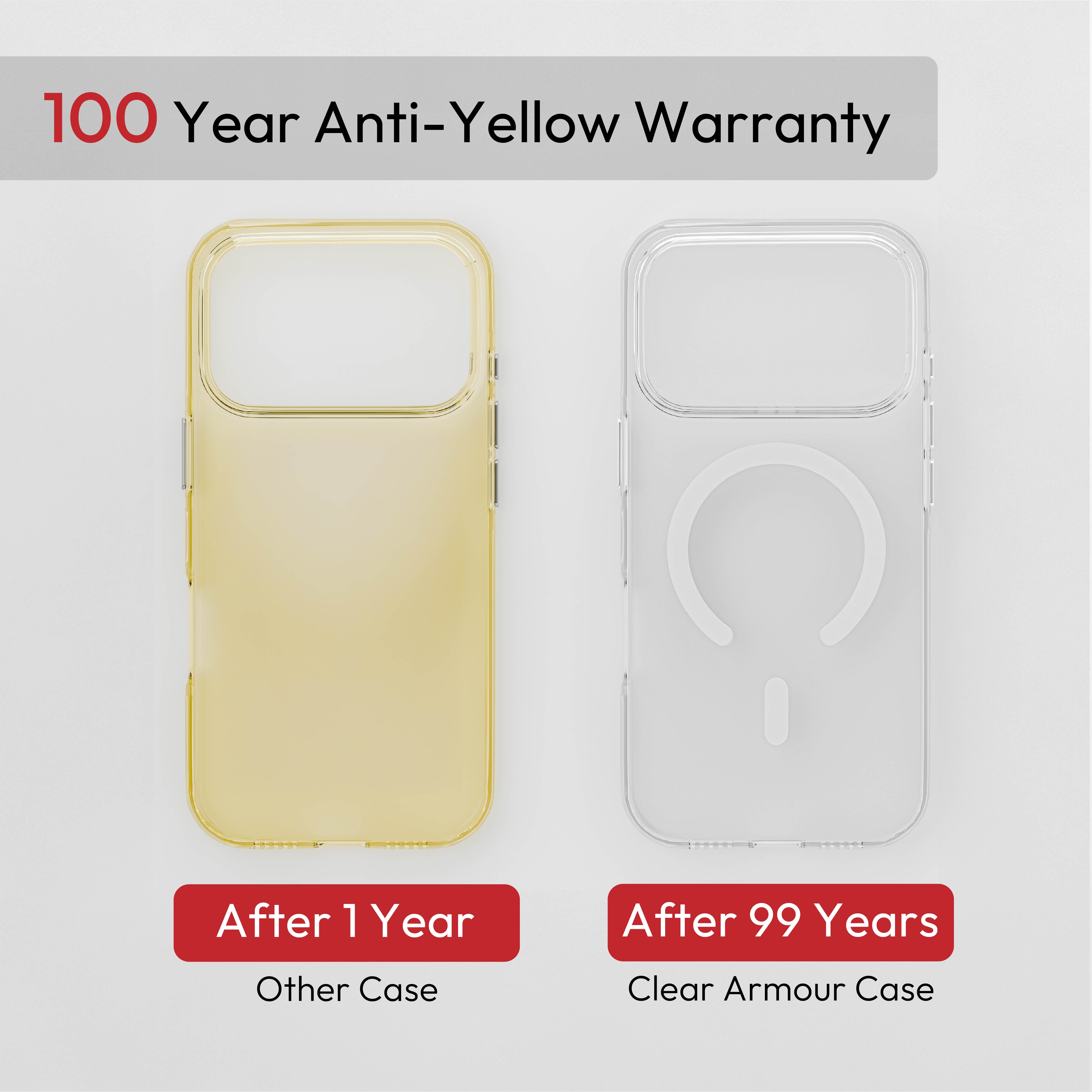 iPhone 17 Pro Max Clear Armour Anti-Yellow MagSafe Case