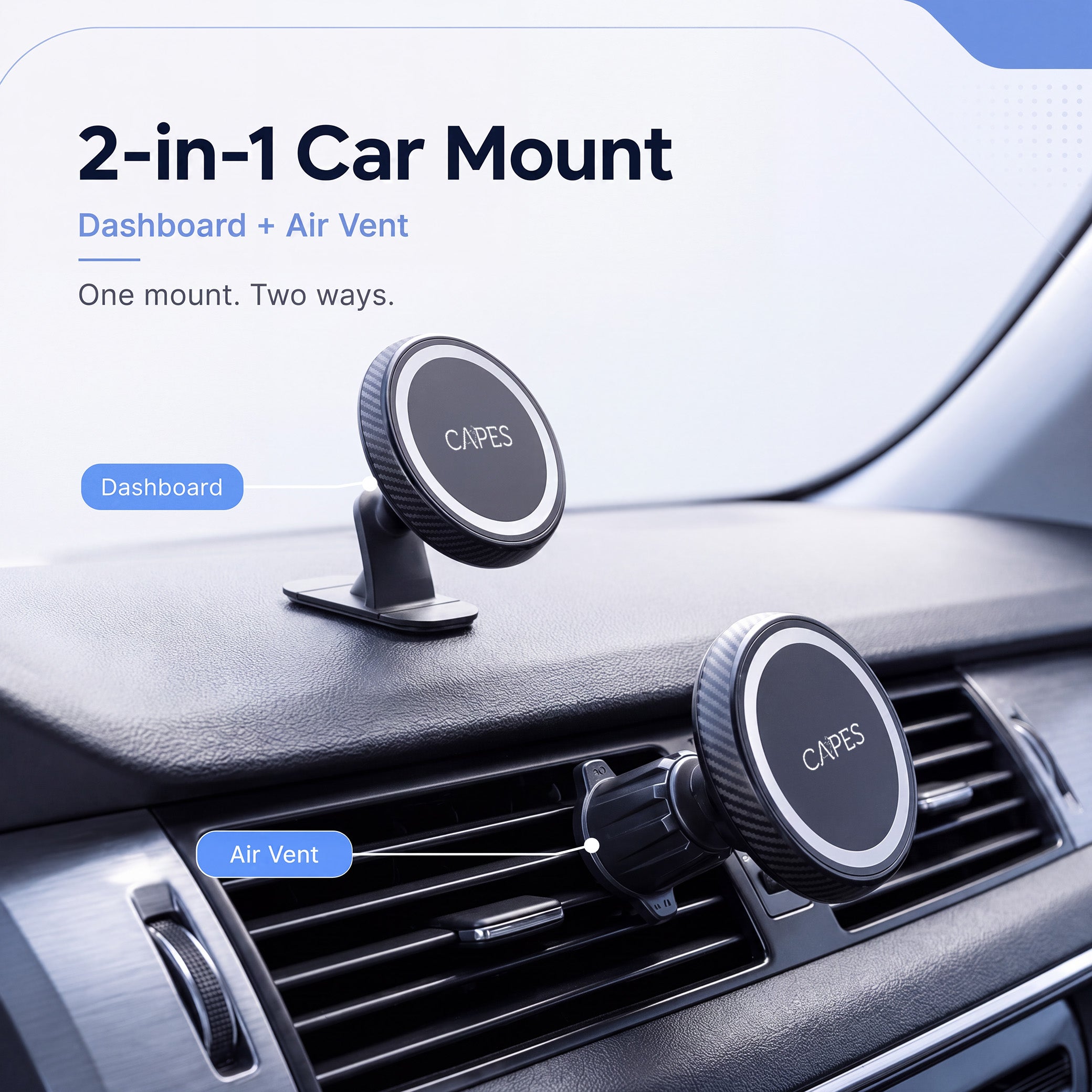 MagLock Car Mount for Air Vent & Dashboard
