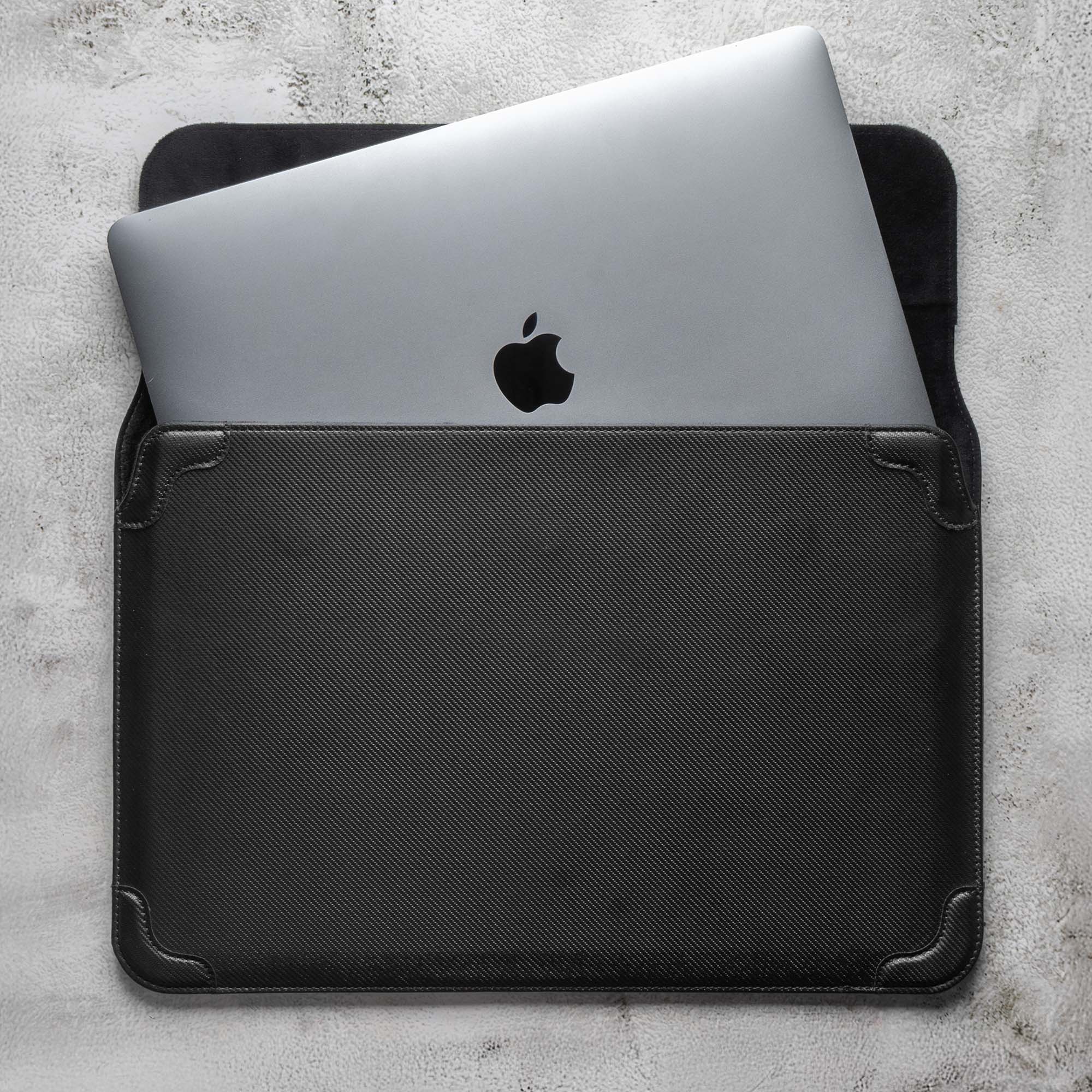 Elevate Armour 15/16" Carbon Black Laptop Sleeve with Trifold Stand