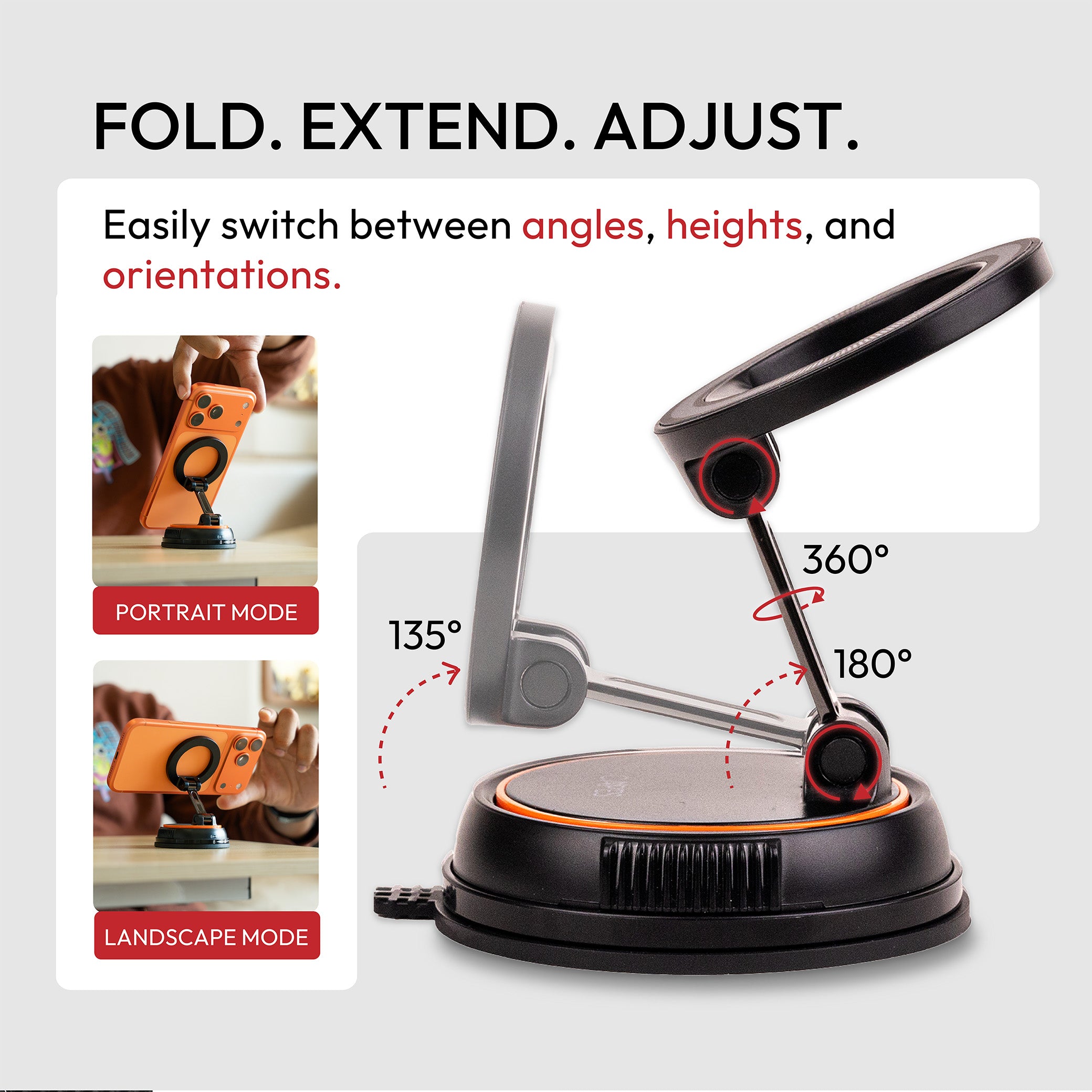 MagLock Anywhere Mount - 360° Magnetic Surface Mount