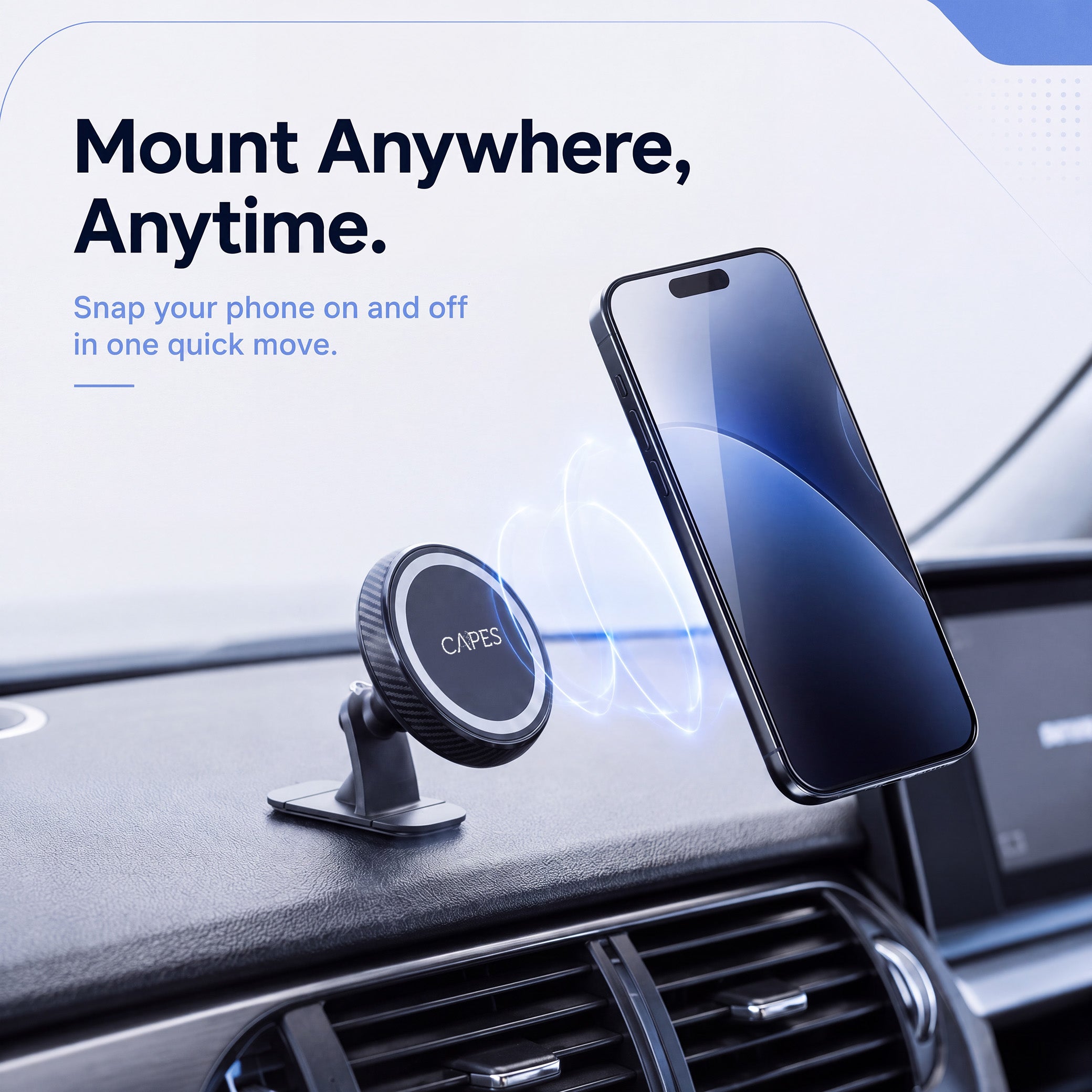 MagLock Car Mount for Air Vent & Dashboard