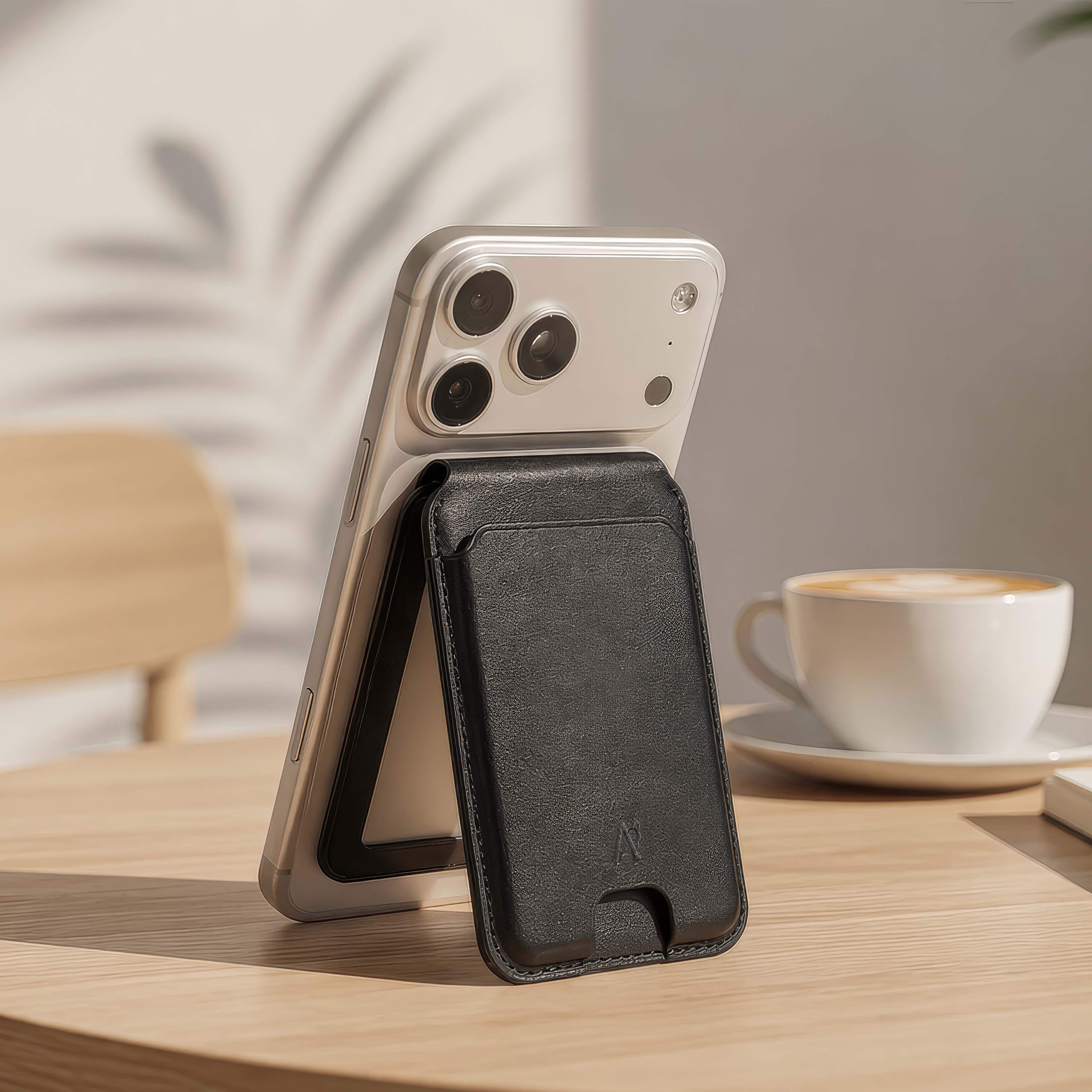 Black Leather Stand