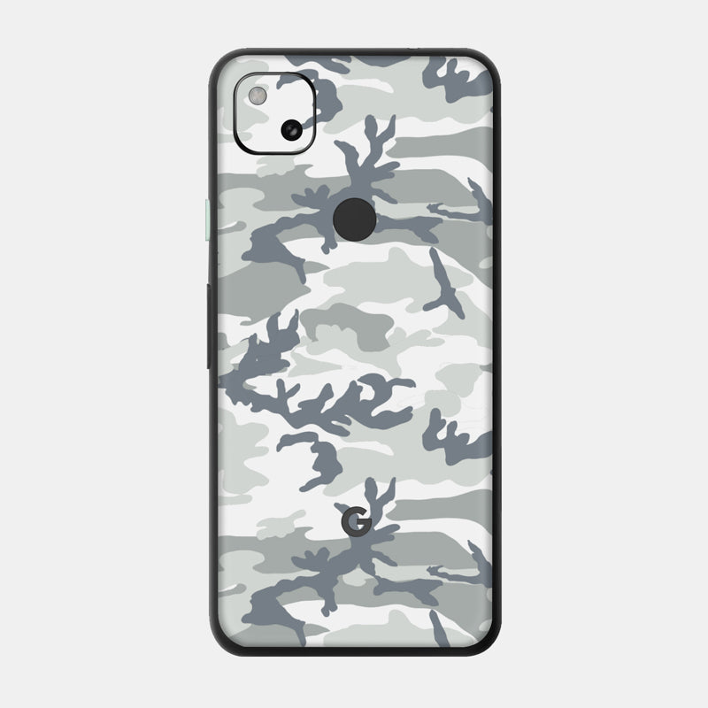 Snow Camo Glass Back