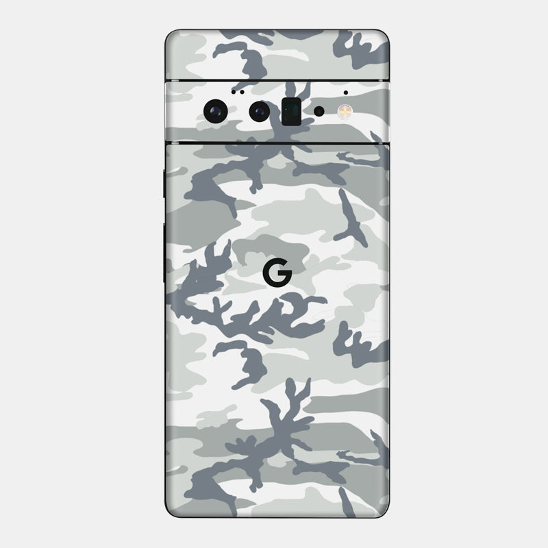 Snow Camo Glass Back