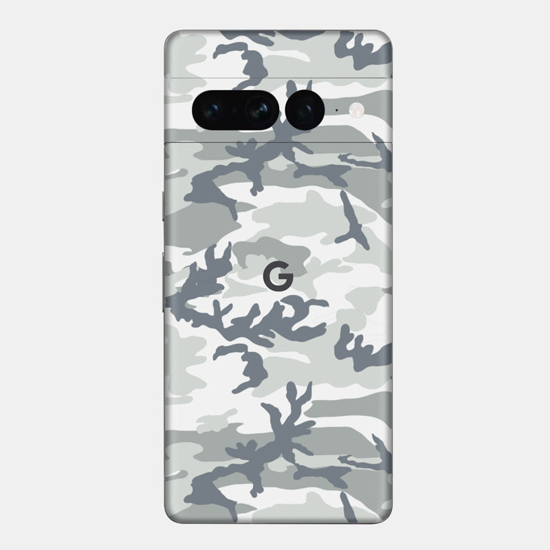 Snow Camo Glass Back