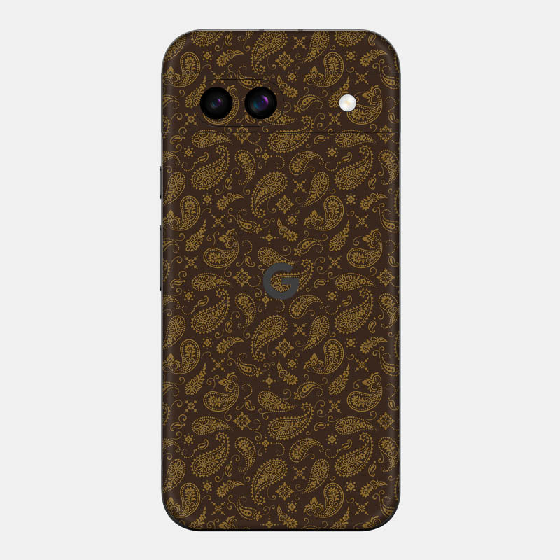 Brown Paisley Glass Back