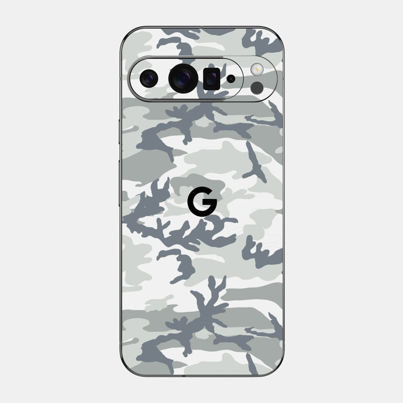 Snow Camo Glass Back