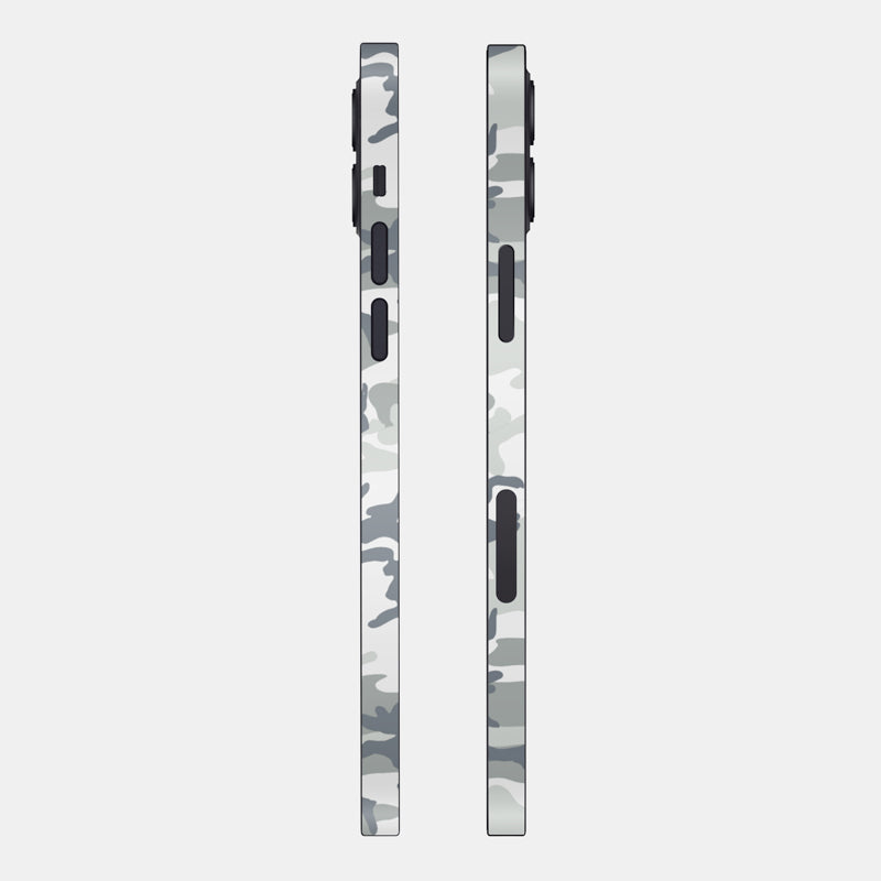 Snow Camo Glass Back