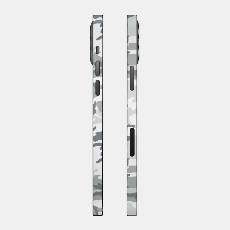 Snow Camo Glass Back