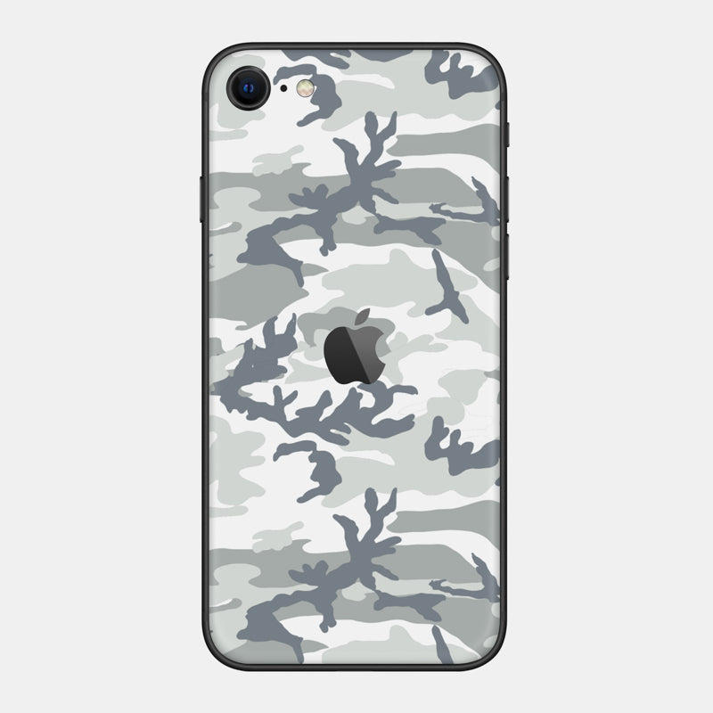 Snow Camo Glass Back