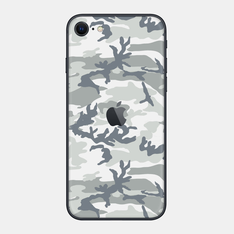 Snow Camo Glass Back