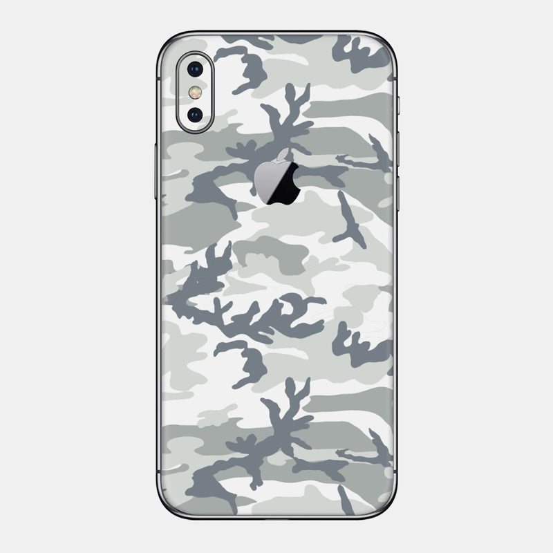 Snow Camo Glass Back