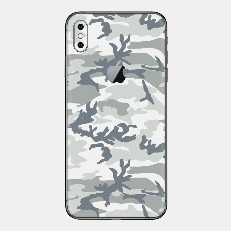 Snow Camo Glass Back