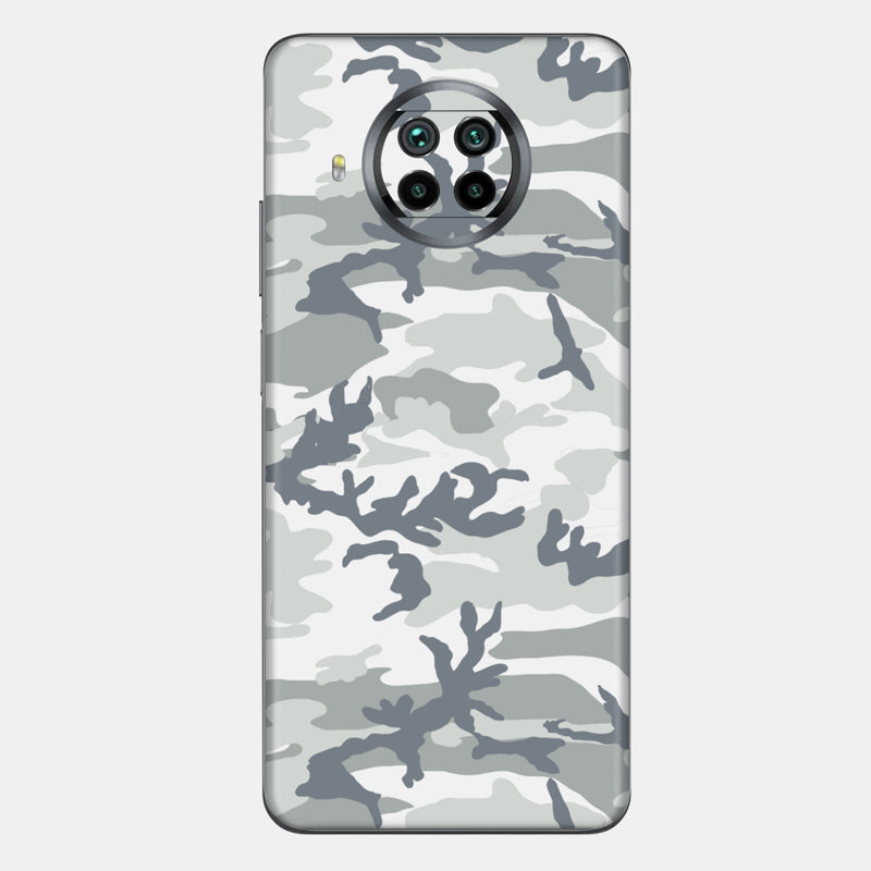 Snow Camo Glass Back