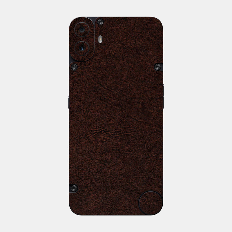 Brown Leather Glass Back
