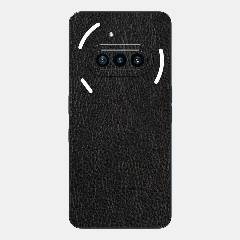 black leather Glass Back