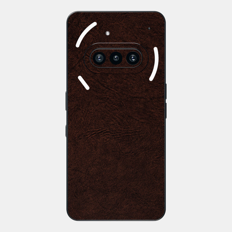 brown leather Glass Back