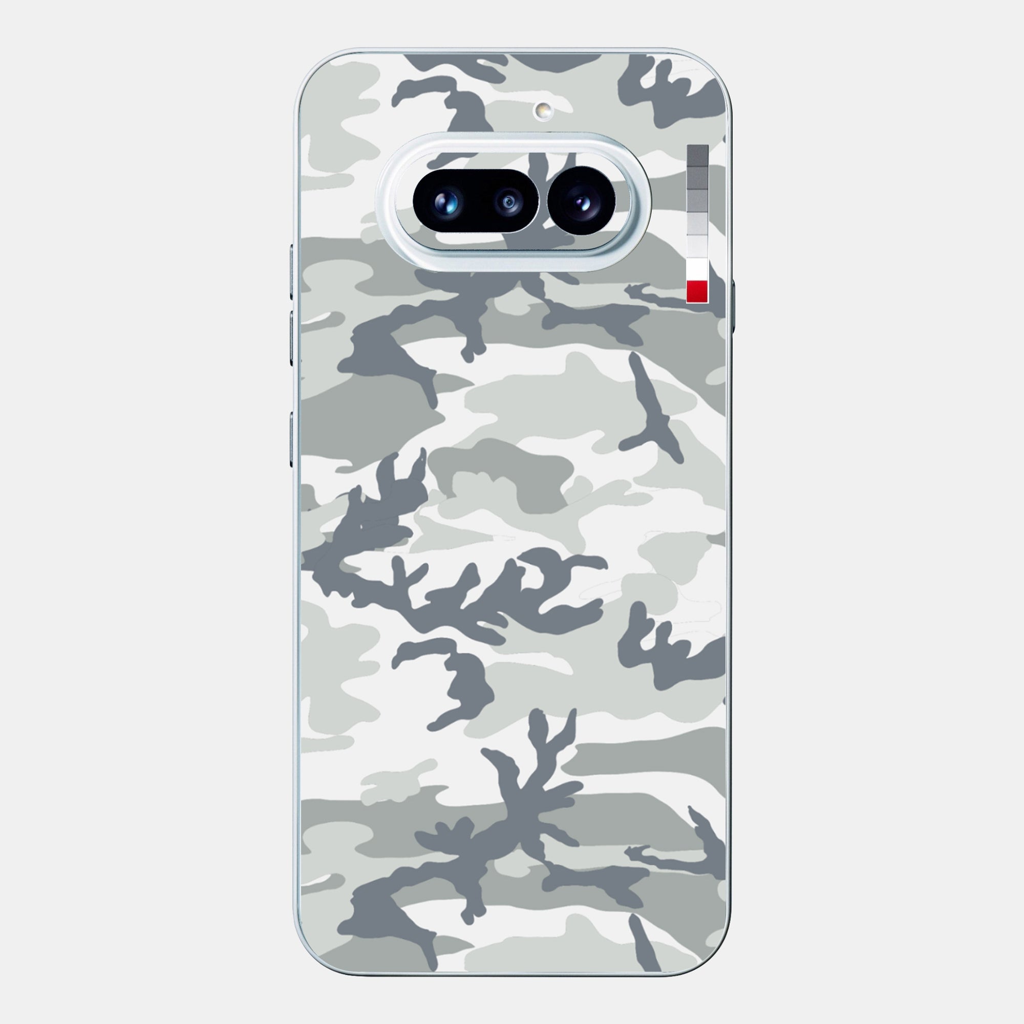 Snow Camo Glass Back