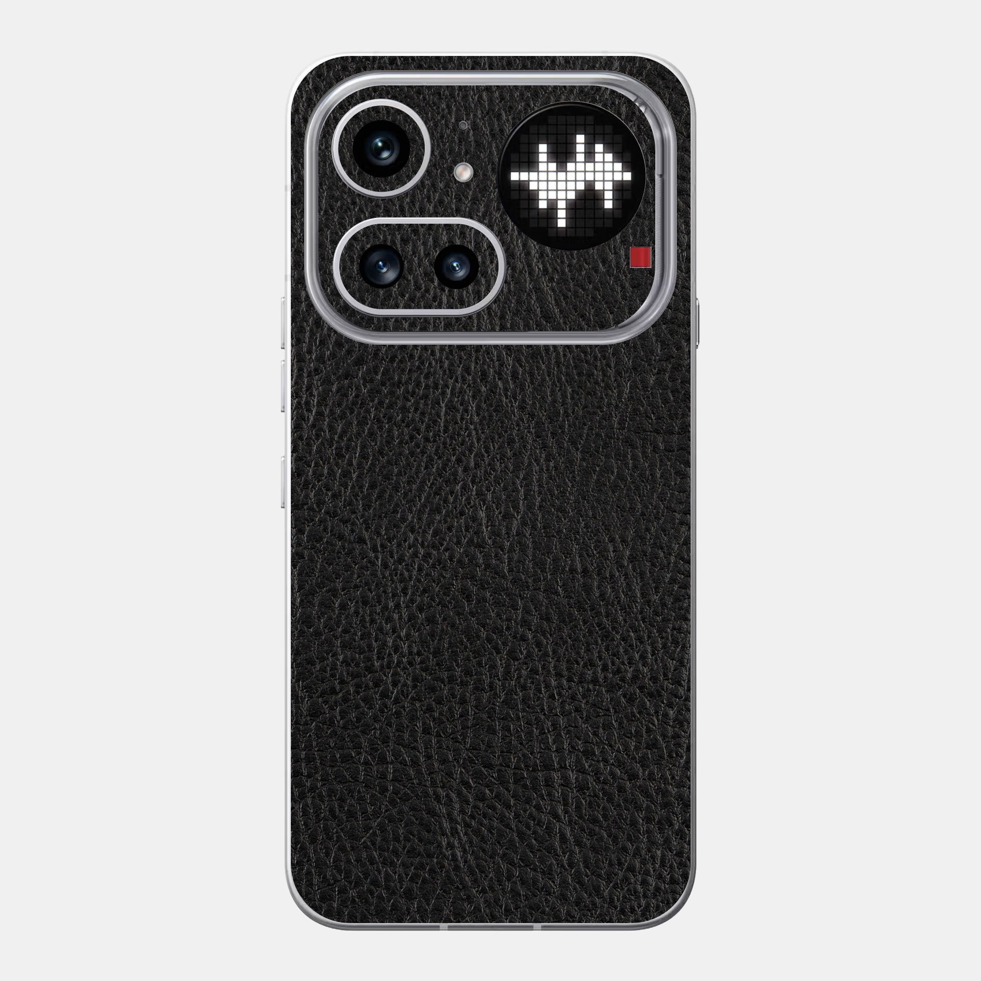 black leather Glass Back