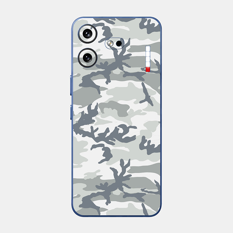 Snow Camo Glass Back