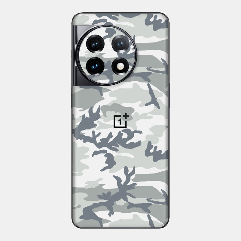 Snow Camo Glass Back