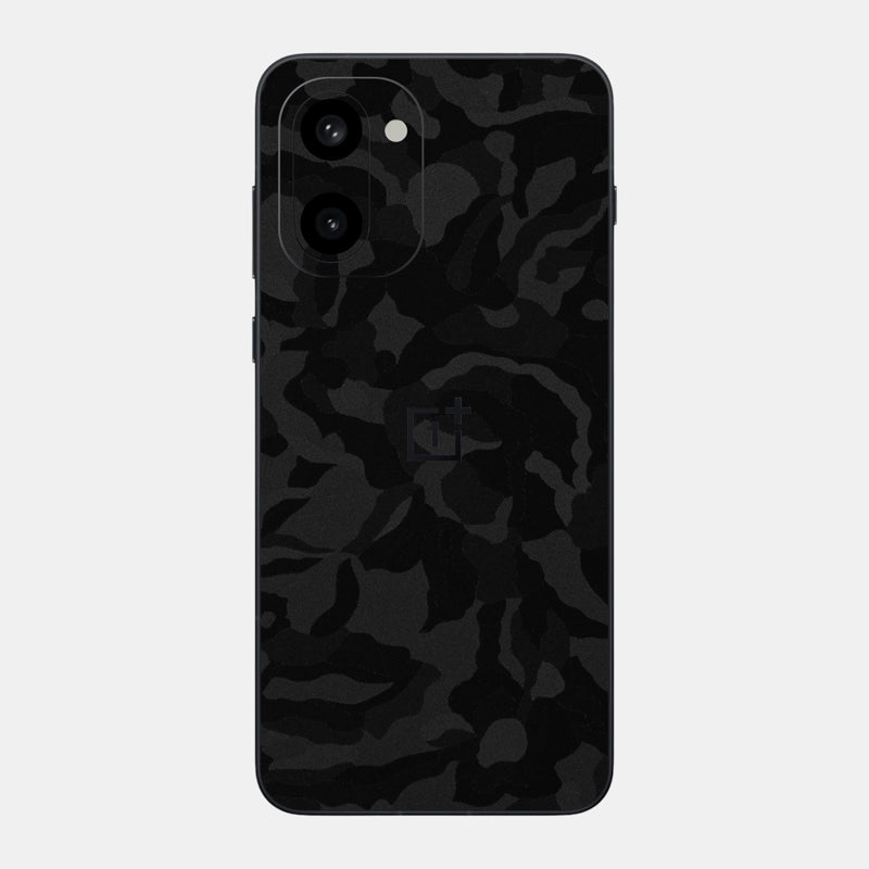 Black Camo Glass Back