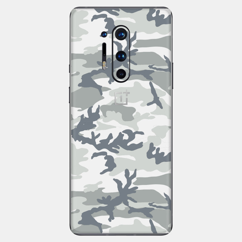 Snow Camo Glass Back