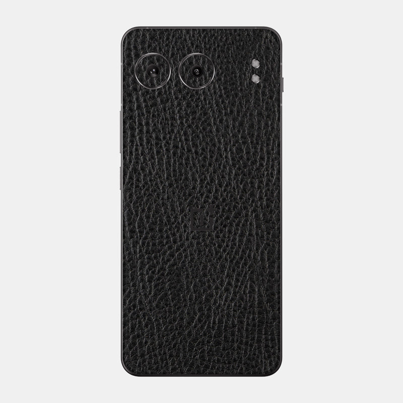 Black Leather Glass Back