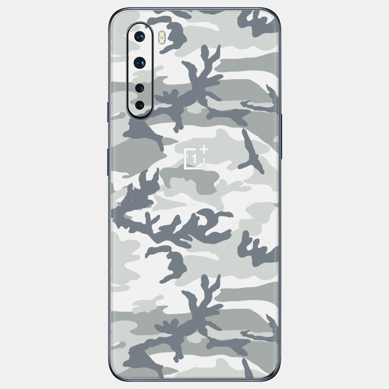 Snow Camo Glass Back