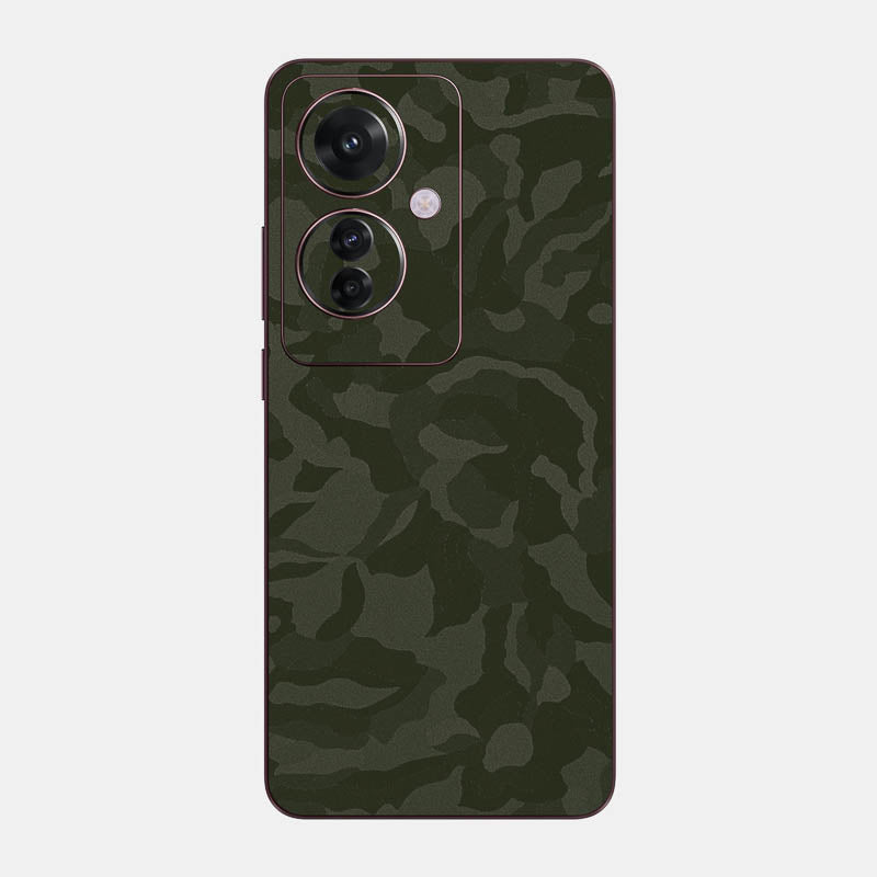 Green Camo Glass Back