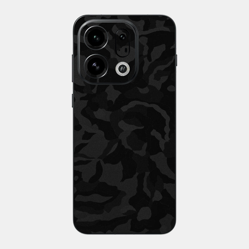 Black Camo Glass Back