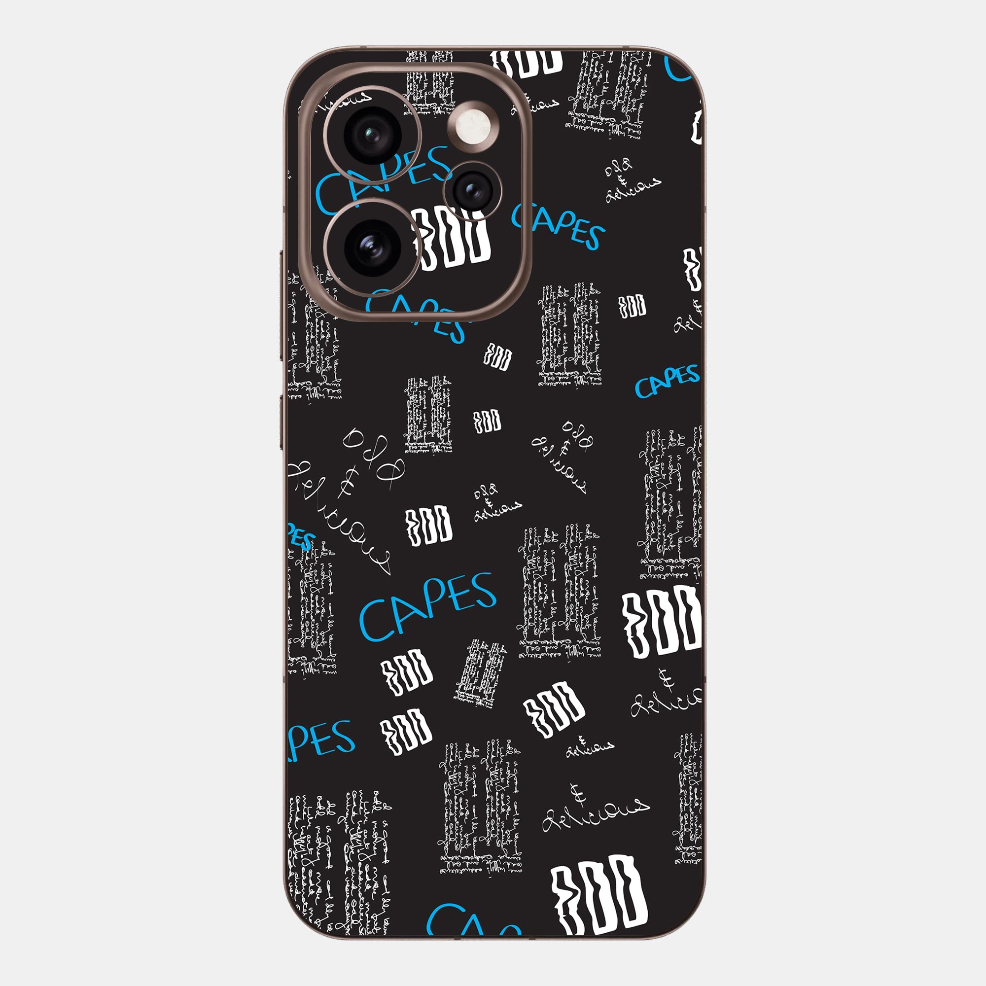 Black Scribble Glass Back