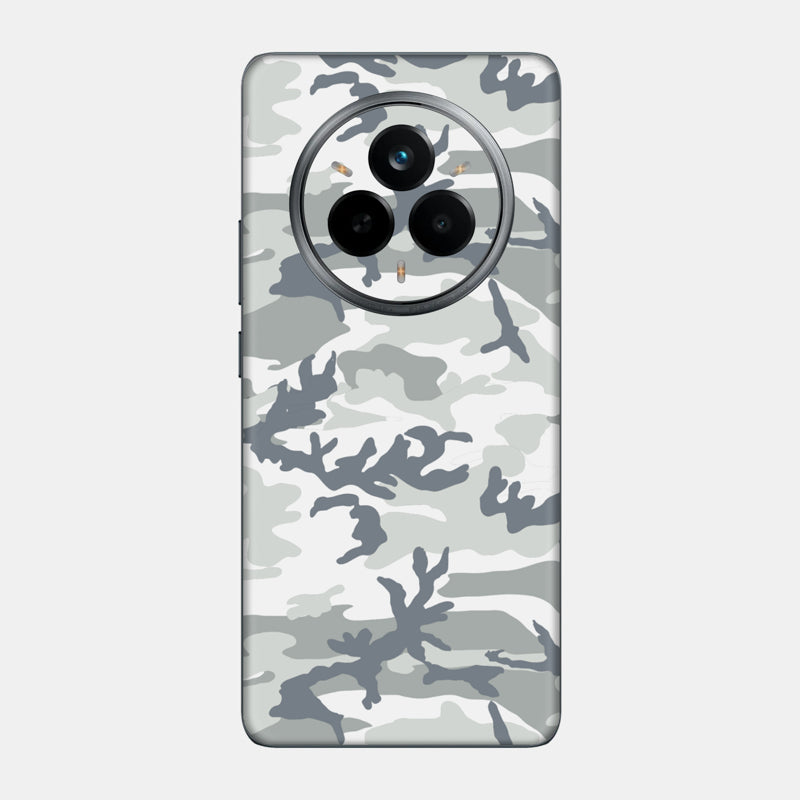 Snow Camo Glass Back