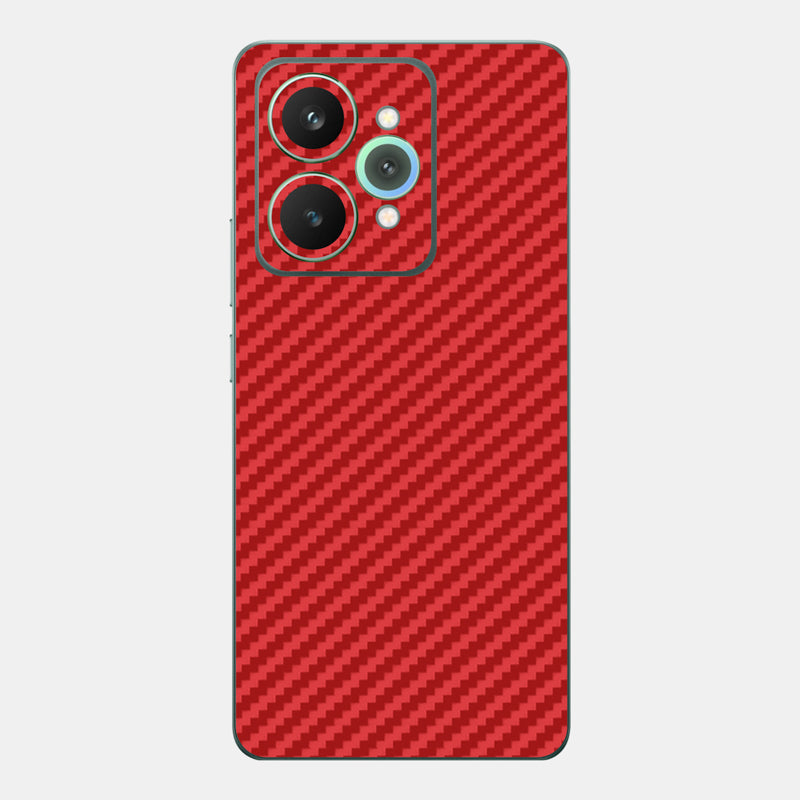 Carbon Fibre Red Glass Back