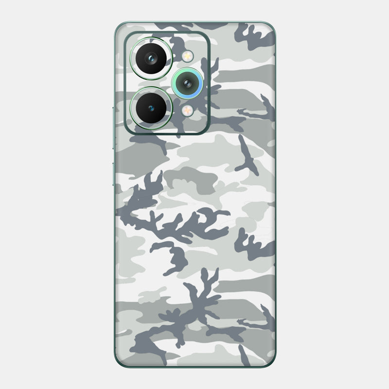 Snow Camo Glass Back