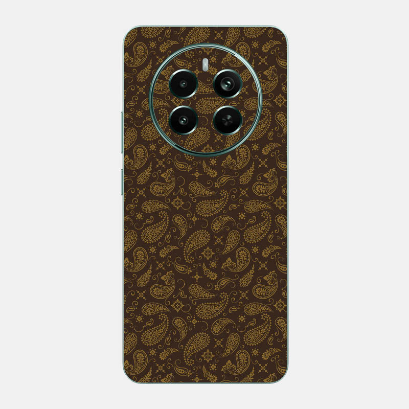 Brown Paisley Glass Back