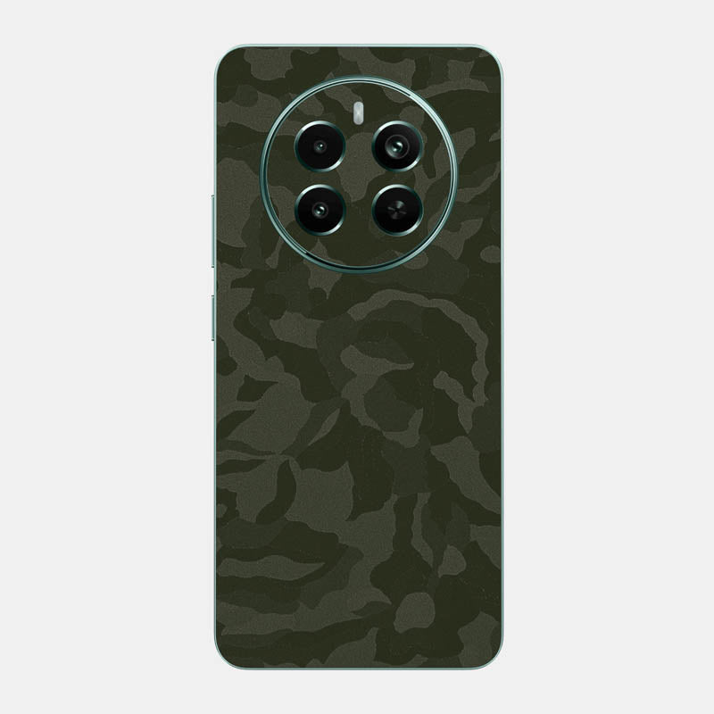 Green Camo Glass Back