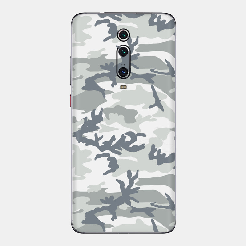 Snow Camo Glass Back