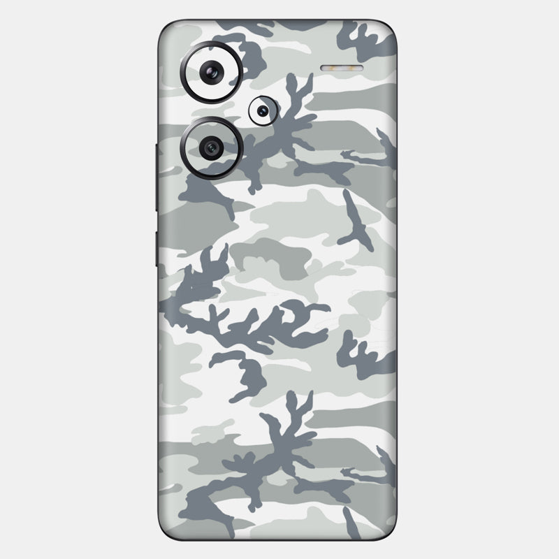 Snow Camo Glass Back