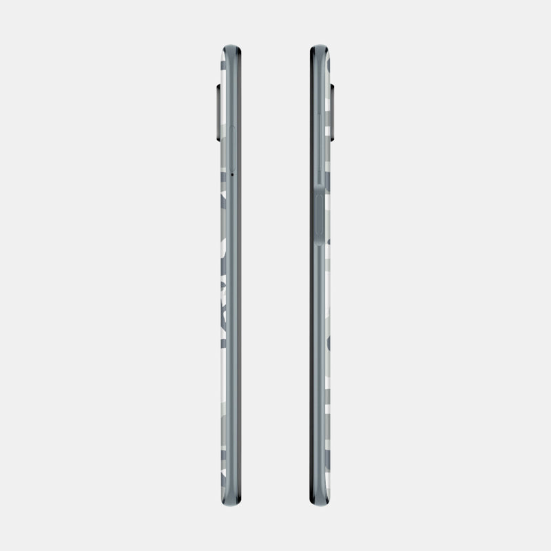 Snow Camo Glass Back