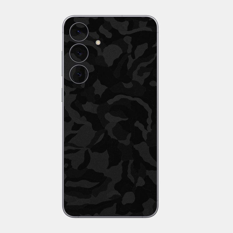 Black Camo Glass Back