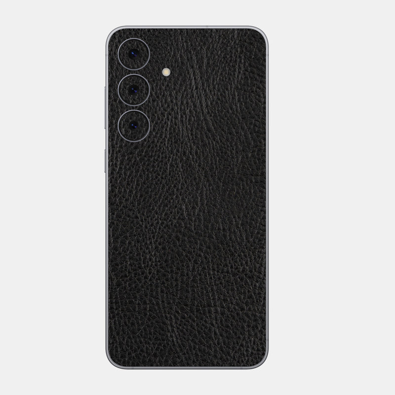Black Leather Glass Back