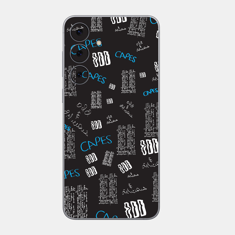 Black Scribble Glass Back