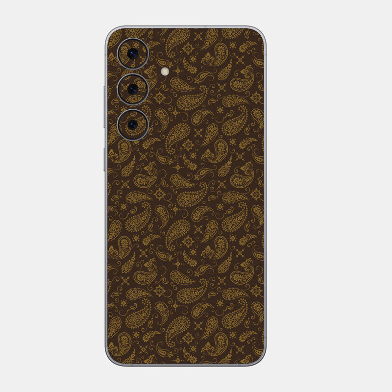 Brown Paisley Glass Back