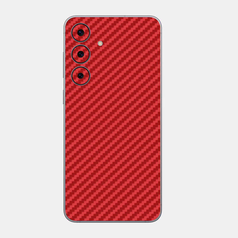 Carbon Fibre Red Glass Back