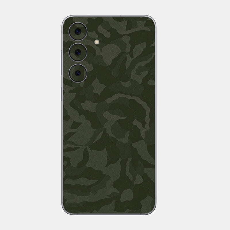 Green Camo Glass Back