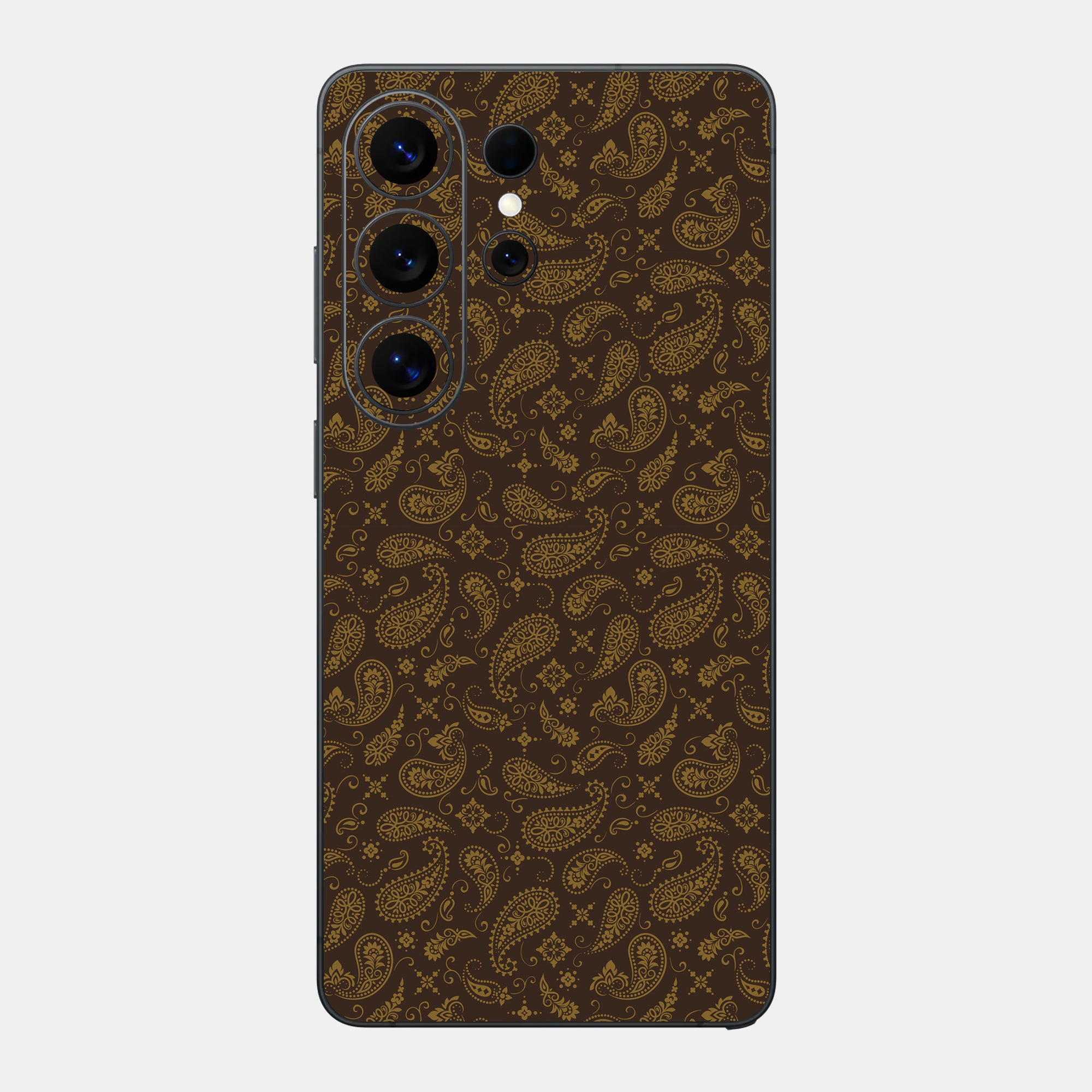 Brown Paisley Glass Back