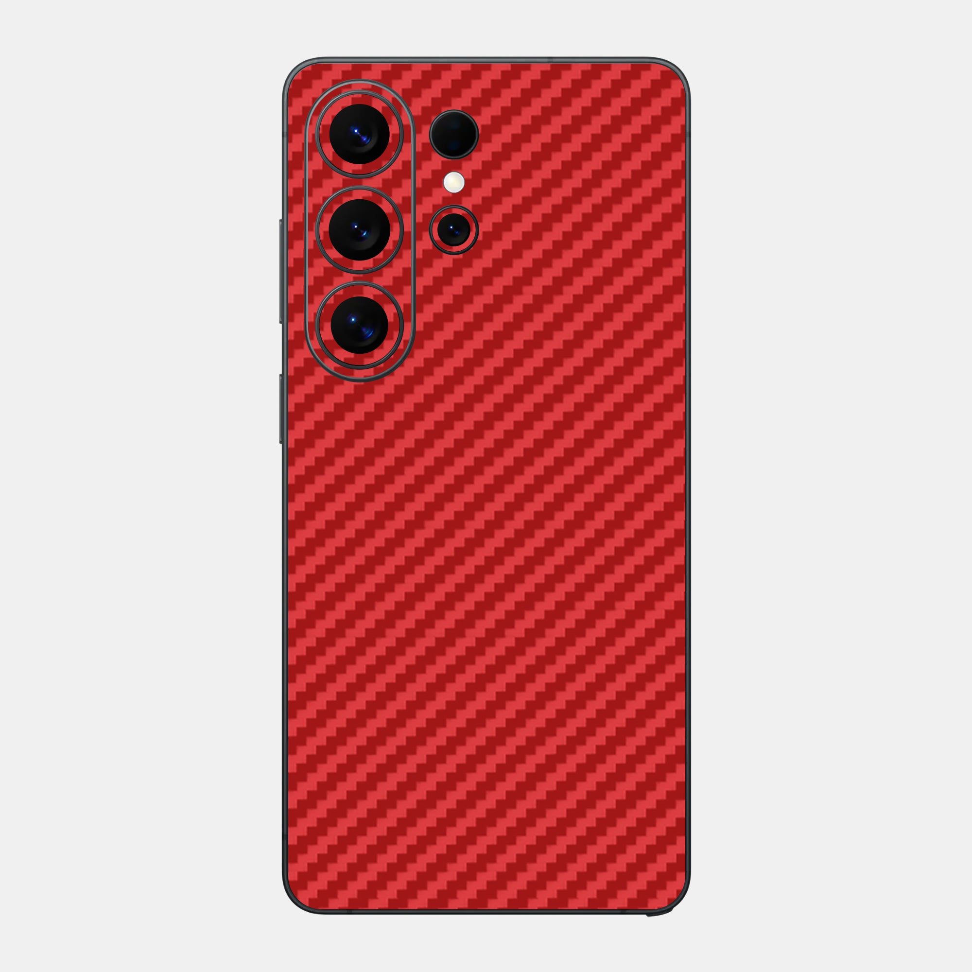 Carbon Fibre Red Glass Back