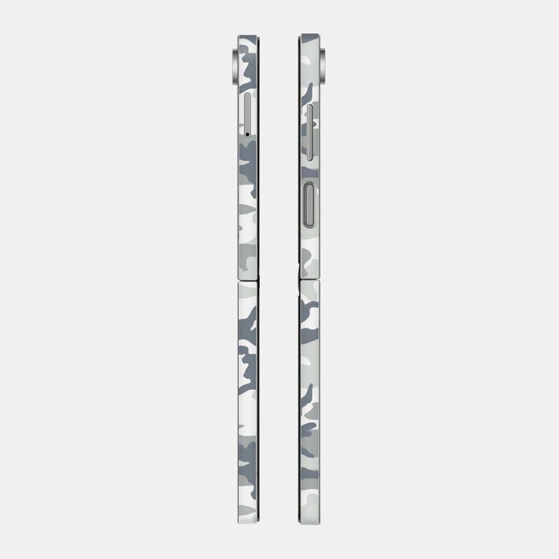 Snow Camo Glass Back