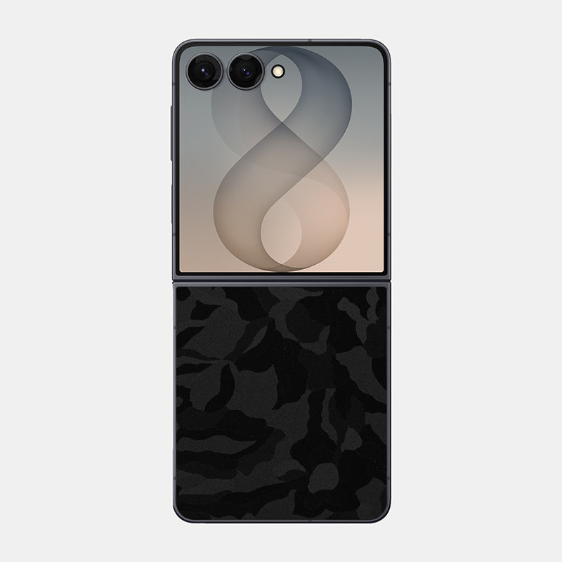 Black Camo Glass Back